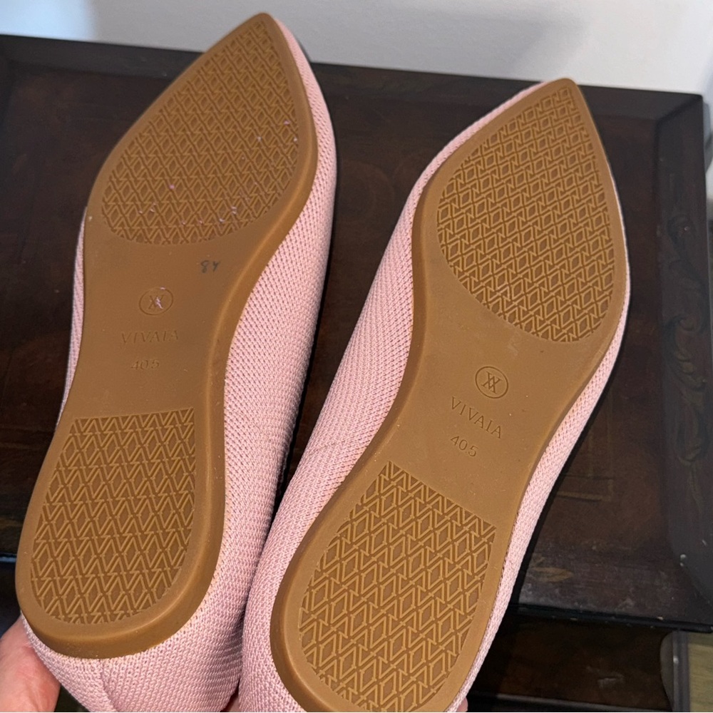 New Vivaia Flats Pink 9.5 Women’s Shoe Knit Casual Luxury - Picture 5 of 7